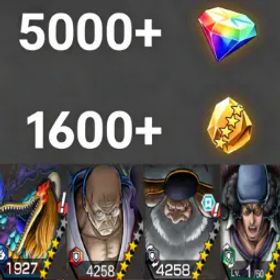 ワンピースバウンティラッシュ MarcusMars+Nusjuro +Saturn+Kuzan💎5000+✨1600+