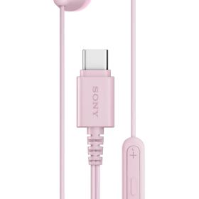 Sony (ソニー) USB-C プラグ IER-EX15C 有線 インイヤーヘッドホン iPhone Android 携帯電話用 多機能ボタン内蔵 ボリューム マイクコントロール USBオーディオクラス1.0デバイス対応 [ピンク] [USB-C、マイク。]