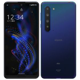 【中古】Cランク 【傷や汚れあり】 SIMロック解除済み 元au SHARP AQUOS R5G SHG01 アースブルー 本体のみ 利用制限〇(白ロム) 送料無料