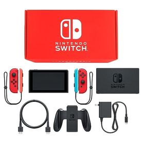Nintendo Switch本体 カラーカスタマイズ /Joy-Con(L/R)レッド/Joy-Conストラップ：ネオンレッド・ネオンブルー ニンテンドースイッチハード