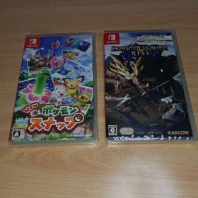 ニンテンドースイッチ(Nintendo Switch)の2本セット New ポケモンスナップ & モンスターハンターライズ(家庭用ゲームソフト)