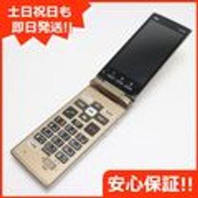 スマートフ】 au - 美品 KYF38 かんたんケータイ シャンパンゴールド 
