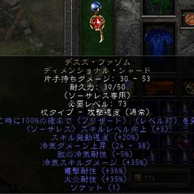 ラダー・ラダー４ PC/PS/SW デスズ・ファゾム 冷気ダメージ+30MAX（穴１、冷気玉55） | ディアブロ2 リザレクテッドのアカウントデータ、RMTの販売・買取一覧