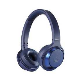 オーディオテクニカ ATH-WS330BT BL ワイヤレスヘッドホン 重低音 マイク対応 ブルー