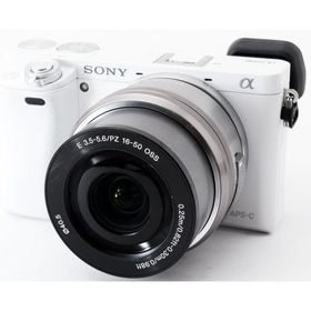 ソニー ミラーレス SONY α6000 レンズキット ホワイト 中古 Wi-Fi搭載 新品SDカード付き 届いてすぐに使える