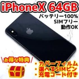 7219【極美品100%】SIMフリー iPhoneX 256GB シルバー保証