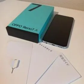 フラワーオブライフ 新品未開封Oppo Reno 7 a ブラック スマホ オッポ