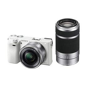 ソニー ミラーレス一眼 α6000 ダブルズームレンズキット E PZ 16-50mm F3.5-5.6 OSS + E 55-210mm F4.5-6.3 OSS ホワイト ILCE-6000Y W