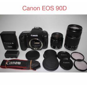 キヤノン(Canon)の☆手ぶれ補正付き☆Canon EOS 90D標準&望遠ダブルレンズセット(デジタル一眼)