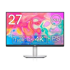 Dell S2722QC 27インチ 4K モニター (3年間無輝点交換保証/IPS非光沢/USB Type-C・HDMIx2/sRGB 99%/縦横回転・高さ調整/4ms/AMD FreeSync/スピーカー