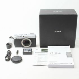 【中古】フジフィルム FUJIFILM X-E4 ボディ シルバー 付属品完備 元箱◇42562