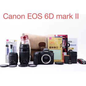 キヤノン(Canon)の美品☆キャノン Canon EOS 6D mark II標準&望遠レンズセット(デジタル一眼)