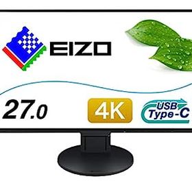 【中古】EIZO FlexScan 27.0インチ ディスプレイモニター (4K UHD/IPSパネル/ノングレア/ブラック/USB Type-C搭載/&無輝点) EV2785-BK