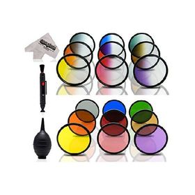 Opteka 19-Piece Graduated and Solid Color Filter Kit for Canon EOS 70D, 60D