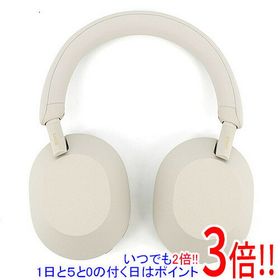 【いつでも2倍！1日と5．0のつく日は3倍！18日も3倍！】【中古】SONY ワイヤレスノイズキャンセリングステレオヘッドセット WH-1000XM5(S) プラチナシルバー