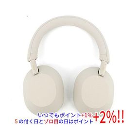 【中古】SONY ワイヤレスノイズキャンセリングステレオヘッドセット WH-1000XM5(S) プラチナシルバー 本体いたみ 元箱あり