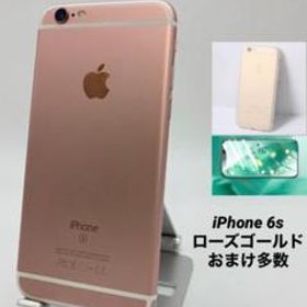 081 iPhone6s 64GB ローズゴールド/シムフリー/新品バッテリー