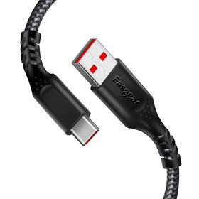 Fasgear Warp Charge 30Wケーブル Oneplus 7 Pro 7T用 1パック 3フィート/6フィート ダッシュ充電 USB Cケーブル 高速充電 ナイロン編み データ同期 USB Type Cケーブル Oneplus 7 6T 6 5T 5 3T用 3 ft (1m) ブラック Fasgear-Cable