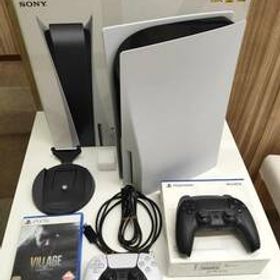1円～美品 PS5 プレステ5 動作確認/初期化済 CFI-1100A01 825GB デュアルセンス ワイヤレスコントローラー付 バイオハザード ヴィレッジ付