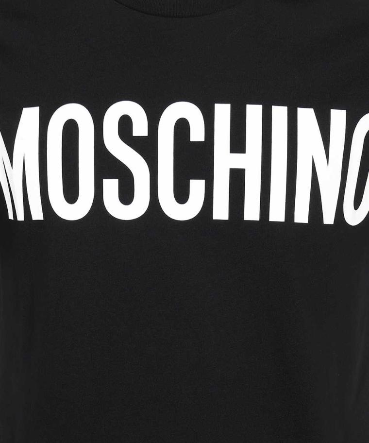 모스키노 남성 티셔츠 Moschino A0701 2041 LOGO PRINT COTTON T shirt Black_MOSCHINO