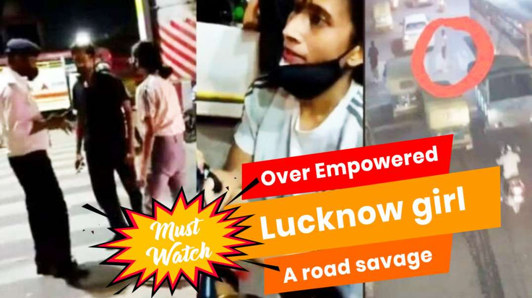 Viral video Lucknow  Girl Hitting  Taxi Driver in Middle of Street