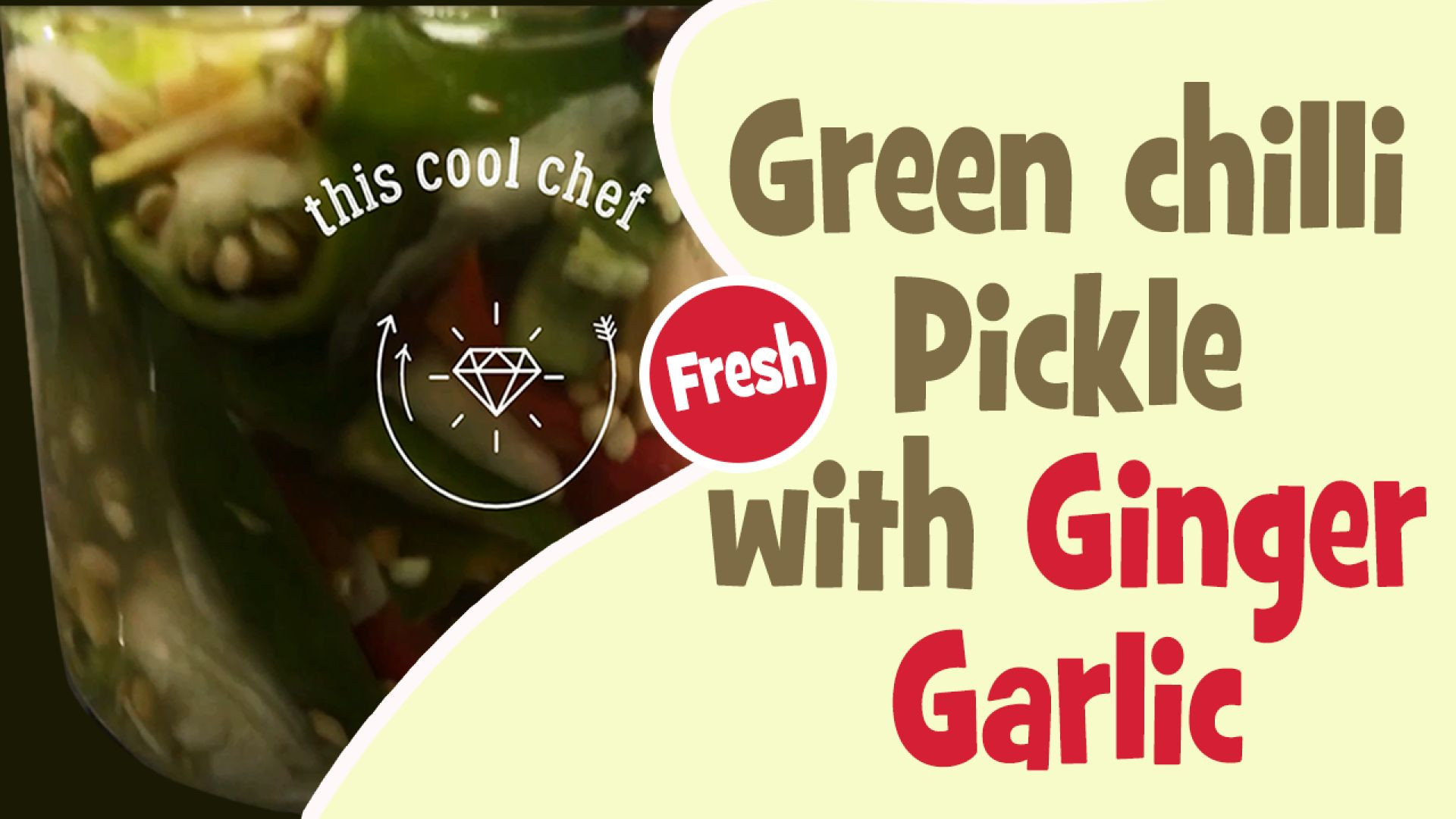 ⁣Green chilly Pickle-This cool chef