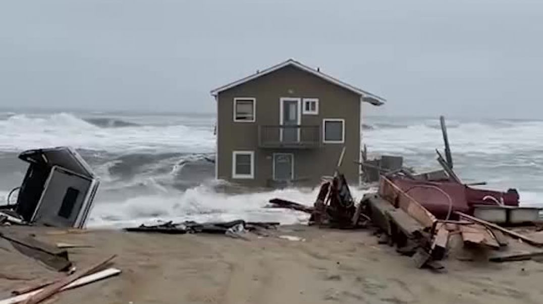 The ocean swallows houses