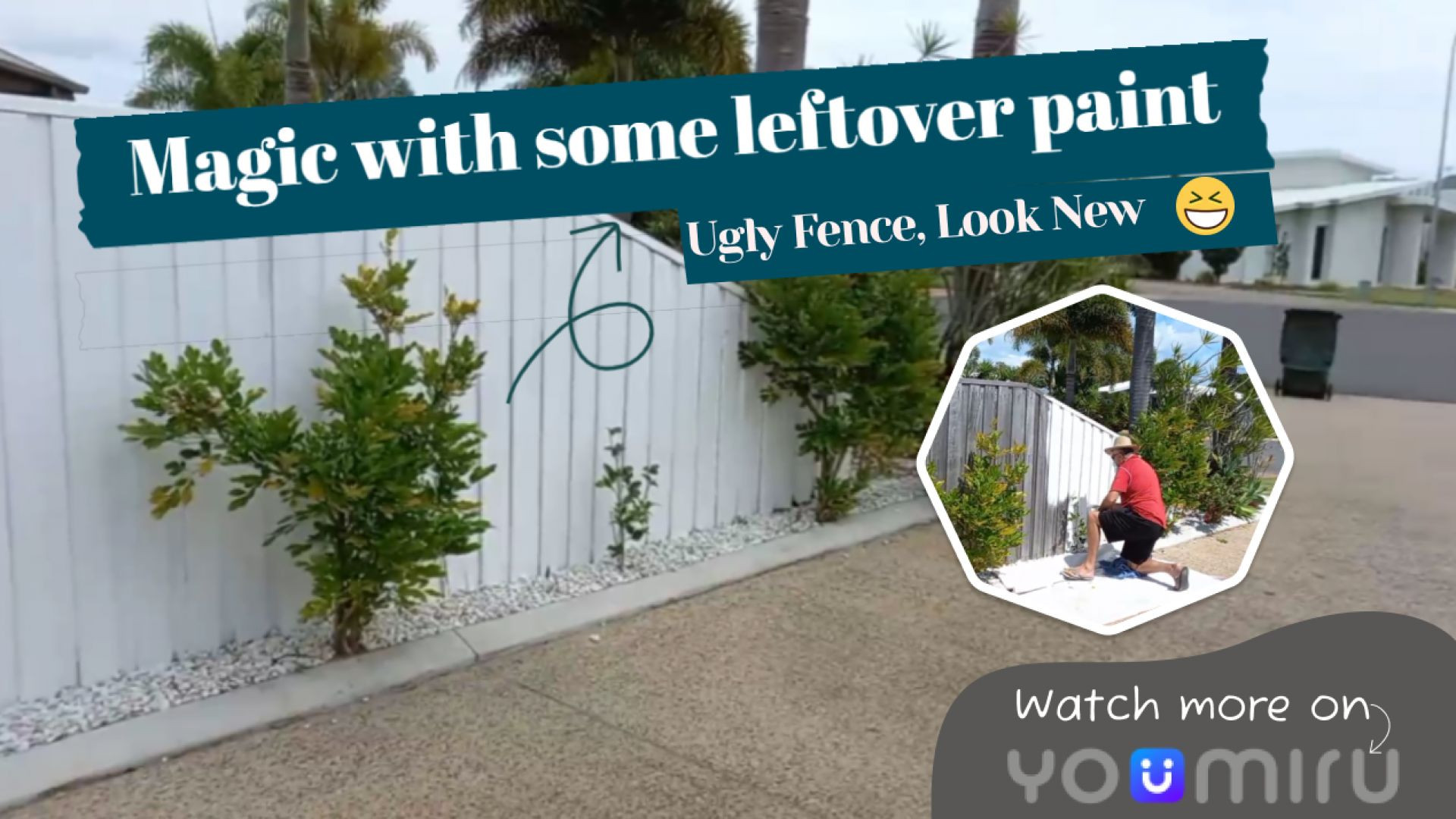 How to use leftover paints-Ugly Fence Look New